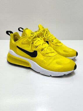 Nike Air Max 270 React "Opti Yellow/Black" Women's Size 7.5 Athletic Sneakers